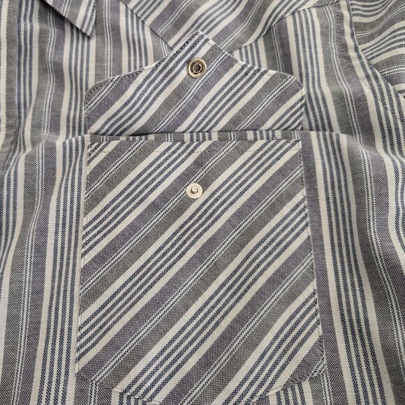 RUDDOCK Shirt Men's 17 Classic Fit Multicolor Striped Western Snap Short Sleeve - Picture 6 of 11